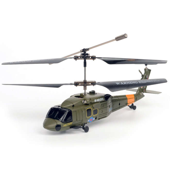 with 1 Battery - SYMA S102H 2.4G 3CH Altitude Hold One Key Take Off/Landing RC Helicopter RTF