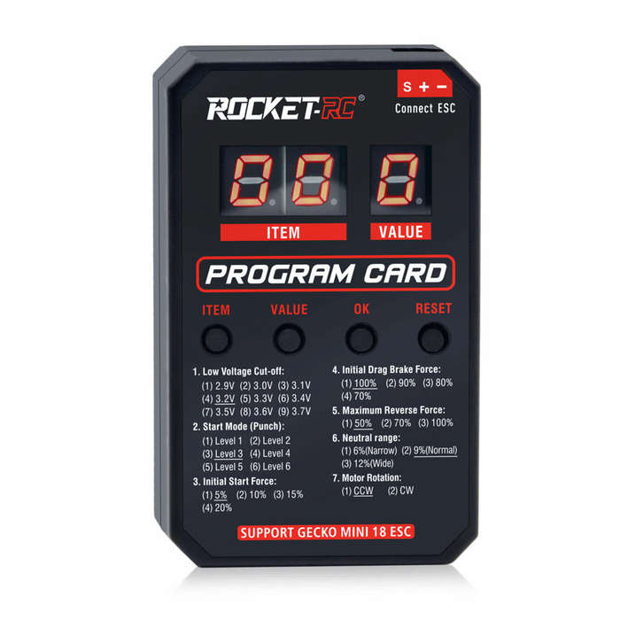 Separate Program Card - Surpass Hobby ROCKET LED Program Card for Rock Crawler Gecko Series MINI 18