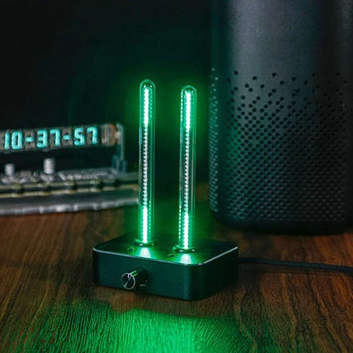 Black - Retro IN9 Mini Glow Tube Electronic Tube Music Spectrum Meter Color Modes Adjusted Decoratio