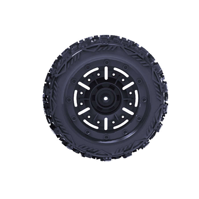 Black - 2PCS ZD Racing MT16 1/16 RC Car Parts Tires Wheels Rims Pre-Glued Vehicles Models Spare Acce