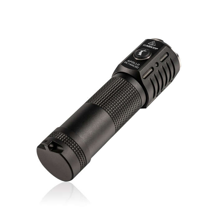 Black - Lumintop APOLLO 4Pcs LED 1300LM Compact EDC Flashlight with 21700 Battery Type C Rechargeabl
