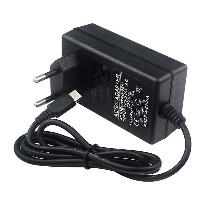 EU Plug - Orange Pi 5Pro AC DC Type-C Power Adapter 5V5A Fast Charging Universal Compatibility Charg