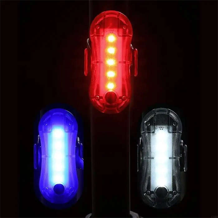 White - BENGGUO High Brightness Mini Bicycle Taillight 150mAH USB Charging Waterproof 3 Modes Bike R