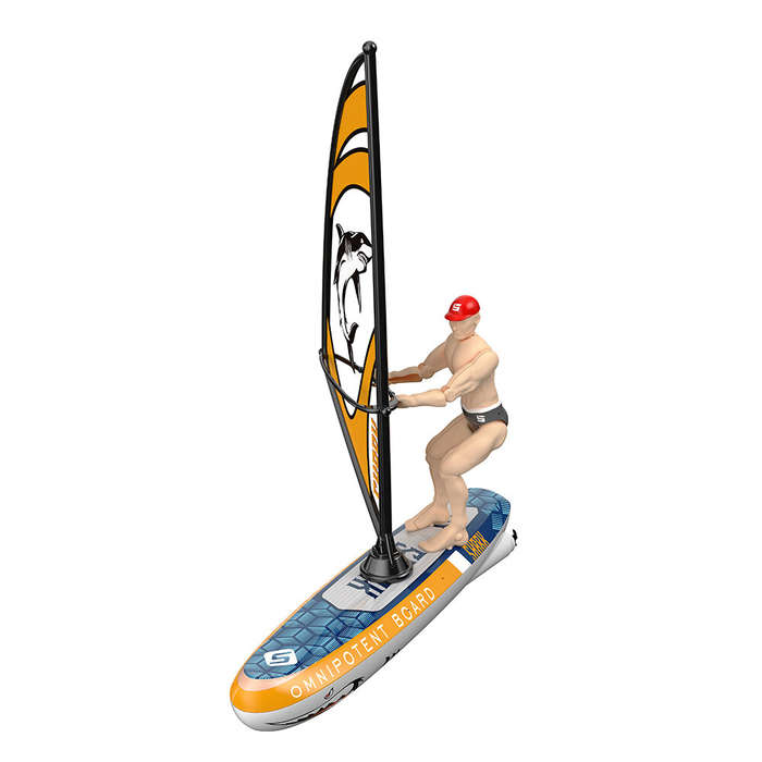 Yellow - 2.4G RC Boat Colorful Sailboat Swinging Sail Driving Swimming Pool Ship Underwater Balance