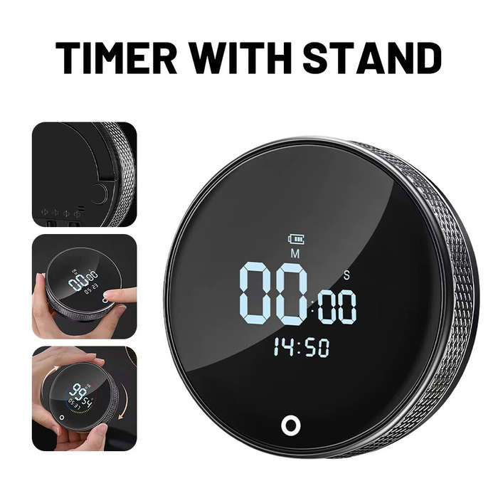 Type A - Magnetic LED Digital Timer Stopwatch Alarm Countdown Timer Rotating Volume Adjustment For K