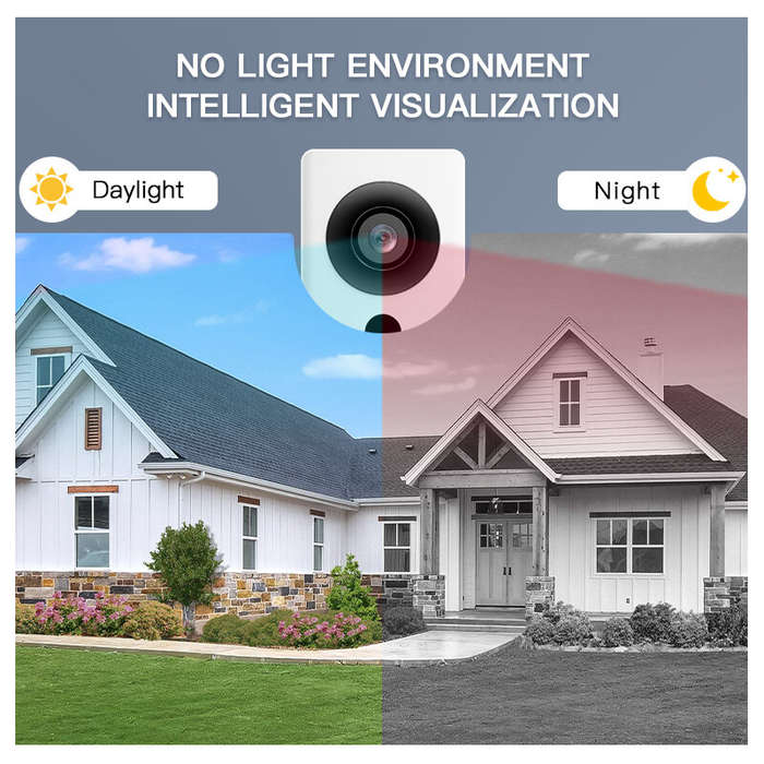 White - WF006-KP2 Video Doorbell 4.3 Inch IPS Screen Two Way Intercom Night Vision Wireless Installa