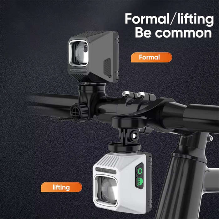 Black - BIKIGHT Portable Hanging Bicycle Headlight Adjustable High Low Beam Anti-glare Waterproof Ty