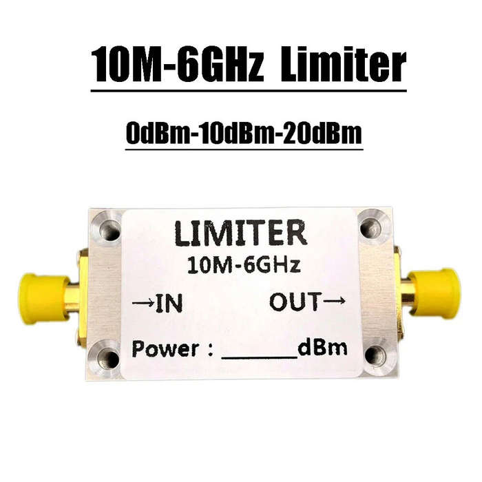20 dBm - PIN Diode SMA RF Limiter 10M-6GHz 10dBm 20dBm 0dBm with CNC Housing