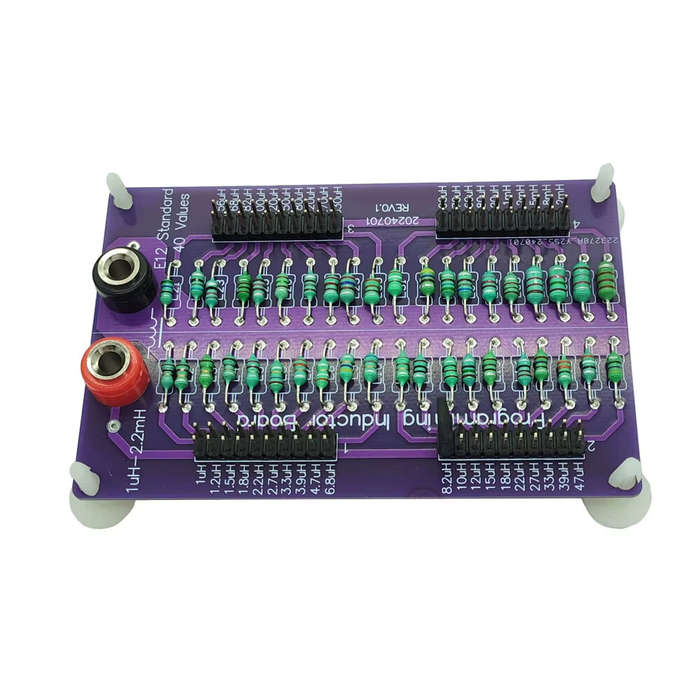 Board Only - 1uH to 2.2mH E12 Standard 40 Values Programmable Inductor Board