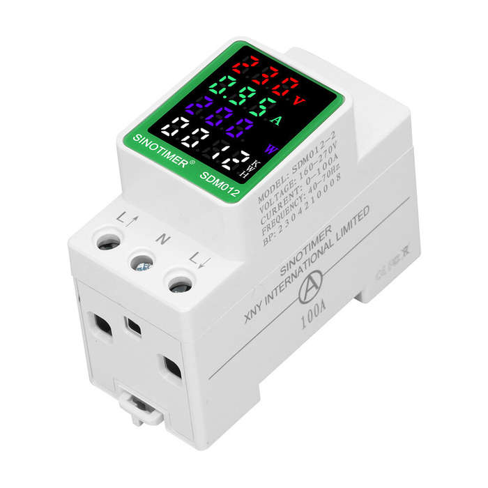 SINOTIMER SDM012 Multifunctional AC Digital Display Meter for Energy Management Measures AC Voltage