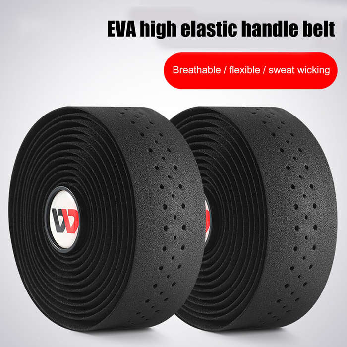 Black - WEST BIKING High Elastic EVA Shock-absorbing Bicycle Handle Tape Comfortable Anti-Slip Wear-