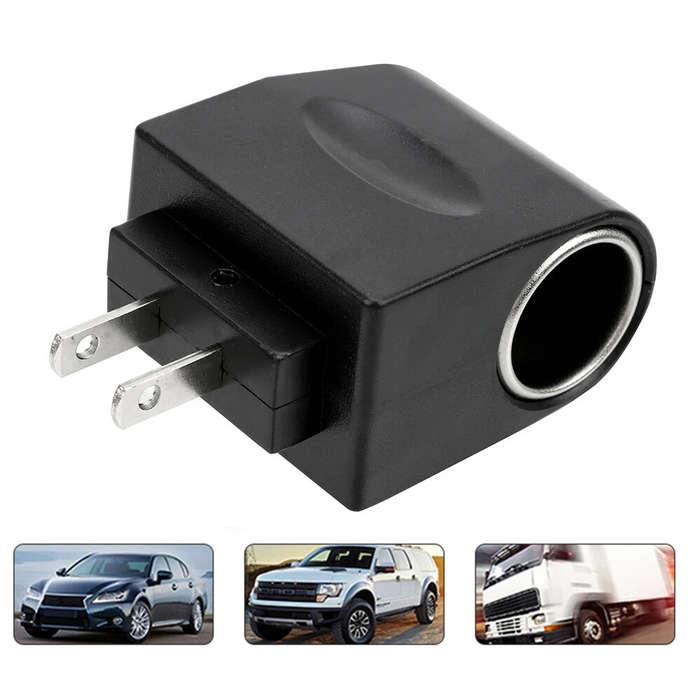 US Plug - US / EU Plug AC to DC Car Connection 220V to 12V Converter Socket Car Adapter Converter Ca