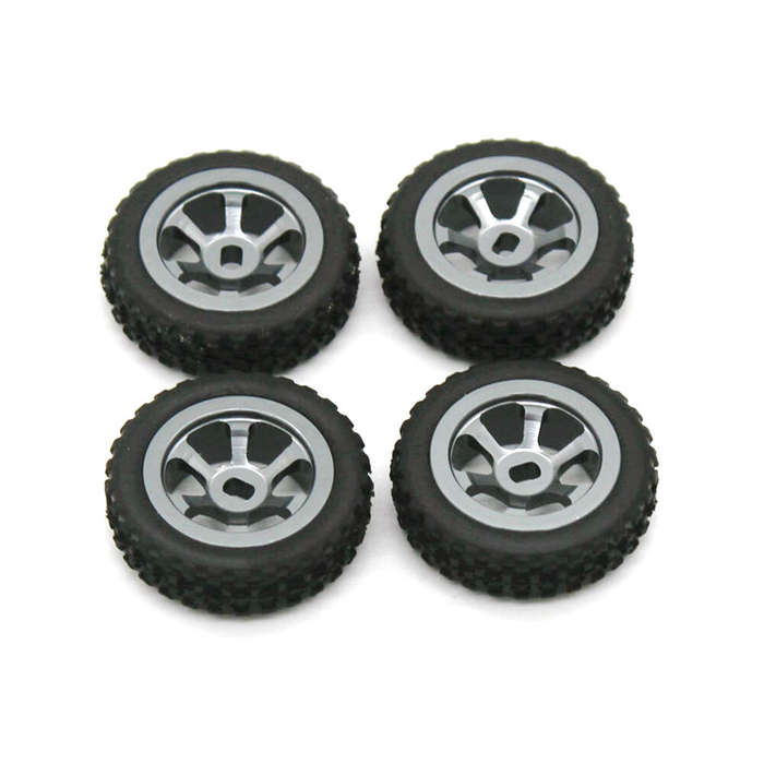 Gold - 4Pcs 1/28 Metal Rally Tire for Wltoys 284131 K989 K979 RC Car Vehicle Models Parts
