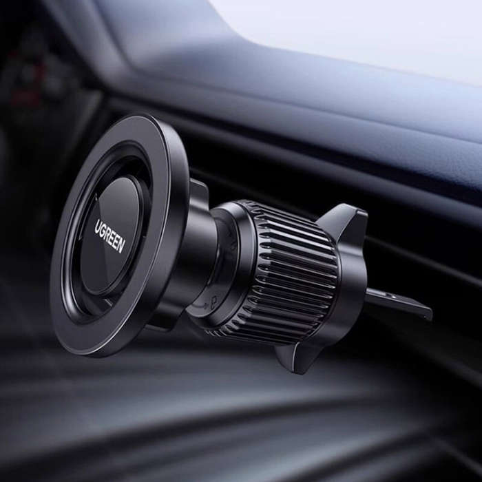 Black - UGREEN LP845 Magnetic Car Phone Holder Air Vent Mount with N52 Magnets Air Vent 360 Rotation