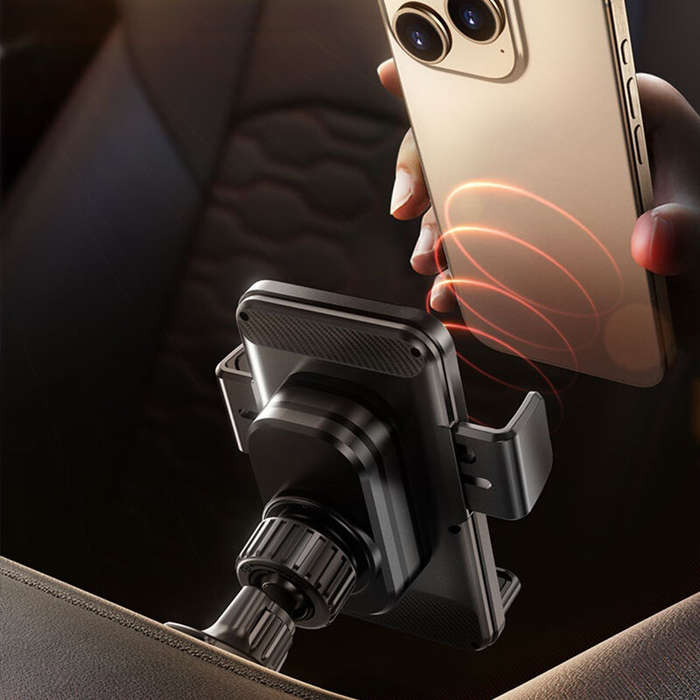 No Magnetic(Black) - X18 15W Wireless Charging Car Phone Holder Infrared Sensing Automatic Opening a