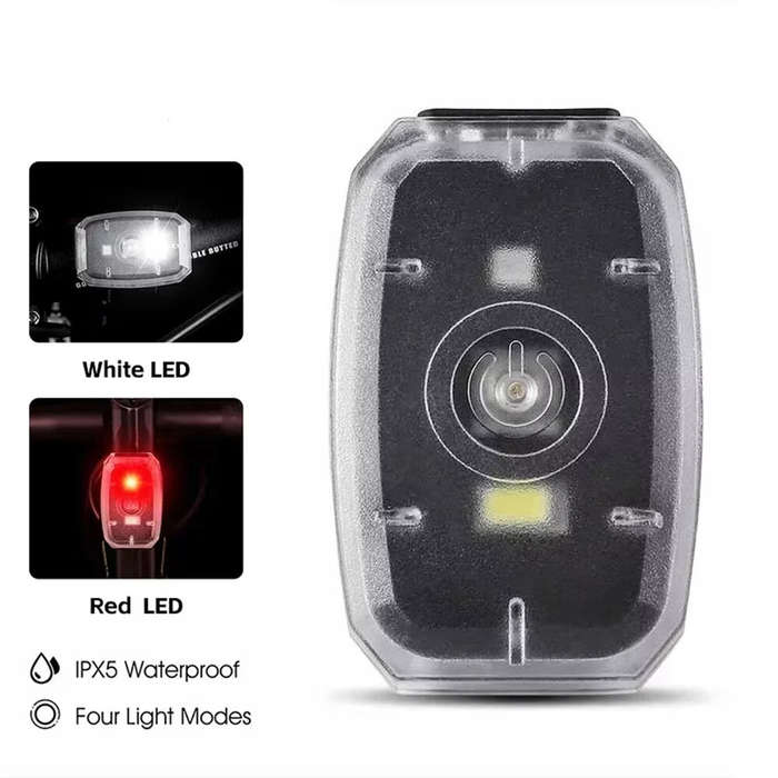 Black - WEST BIKING Mini Portable Bike Taillight 4 Light Modes USB Rechargeable 180 Wide Angle PX5 W