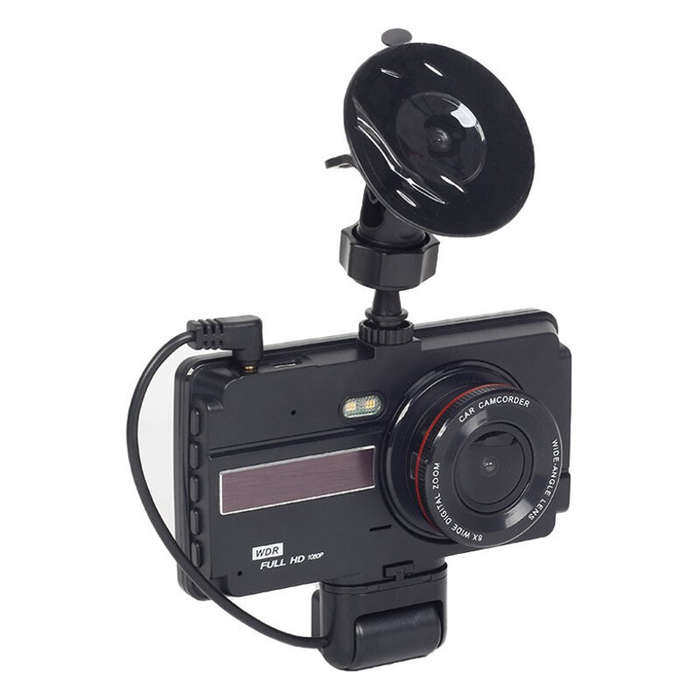 2 Lens(Front+Rear) - 4-Inch Driving Recorder With Dual Recording Dash Cam Car HD 1080 In-Car Night V