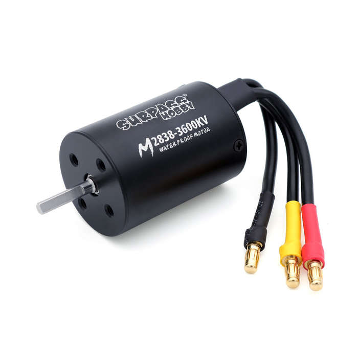 3600KV - SURPASS HOBBY M2838 All Black Waterproof Brushless Motor W/ M35A Waterproof ESC Set 3.5 Con