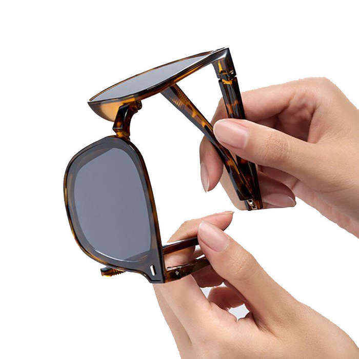 Coffee - XIAOMI Mijia Foldable Polarized Sunglasses 8 Layer Polarizing Film Lenses Sunscreen Glasses