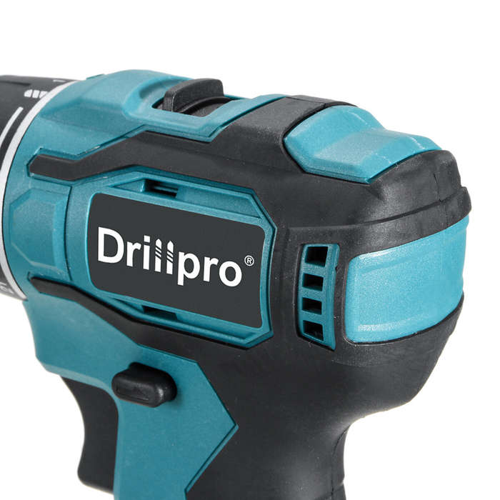 Blue - Drillpro 10mm Cordless Electric Drill Screwdriver 1800rpm 2 Speed with LED Working Light 21+1