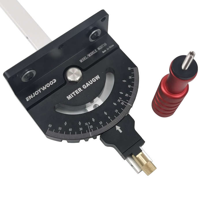 ENJOYWOOD Woodworking M1 Pro Angle Miter Gauge 0-60 Degree for Table Saw Router Table Precision Angl