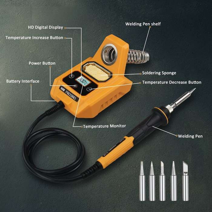 Makita - Cordless Soldering Iron Station Fit for Dewalt orMAKITA 20V Max Li-ion Battery