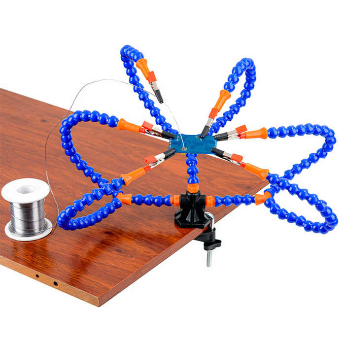 Multi Soldering Station Third Hand Tool With 6 Flexible Arms Soldeirng Iron Holder for PCB Welding R