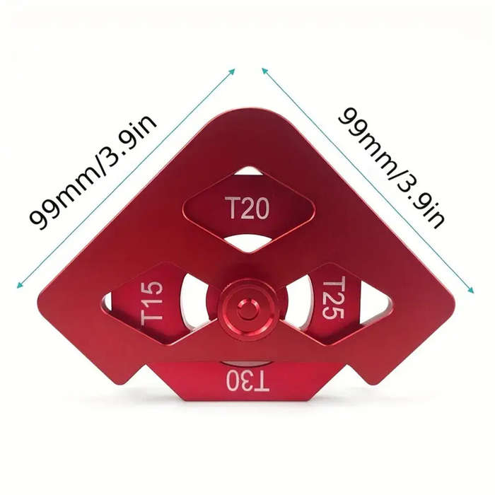 Red - Arc/T Corner Gauge Aluminum Alloy Woodworking Chamfering Template Tool with Quick Change Featu