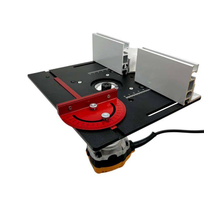 Black - Aluminum Alloy X8 Router Table Insert Plate Woodworking Milling Flip Board Miter Gauge Trimm