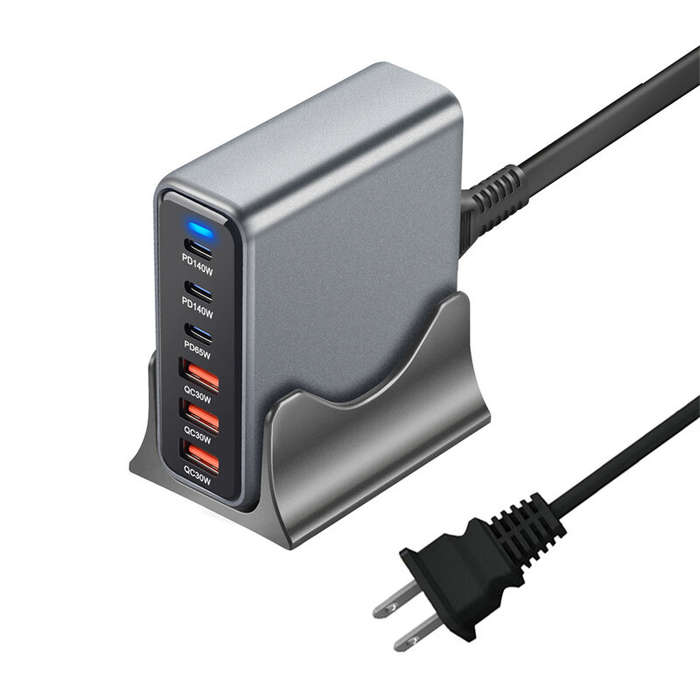 US Plug - [GaN Tech] Bakeey YMX-435W 435W 6-Port USB PD Charger 3USB-A+3USB-C PD QC Fast Charging De