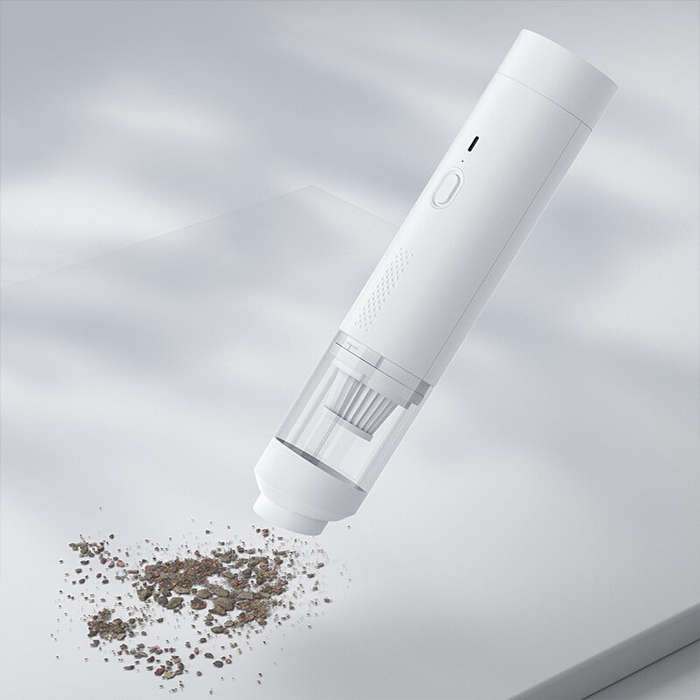 White - 90W 11000Pa Cordless Handheld Car Vacuum Cleaner Powerful Brushless Suction Blow Type C Char