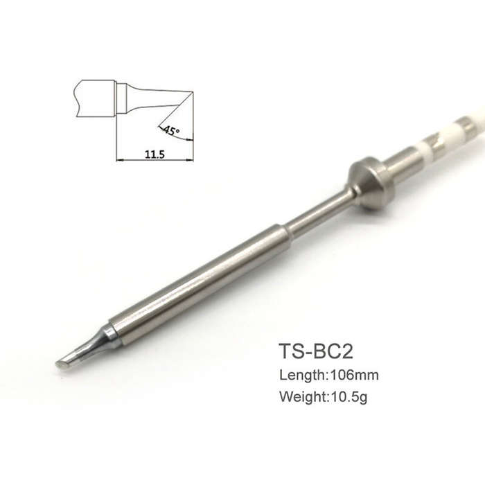 TS-D24 - Replacement Black Chrome Tip Soldering Iron Tips for Digital LCD Soldering Iron