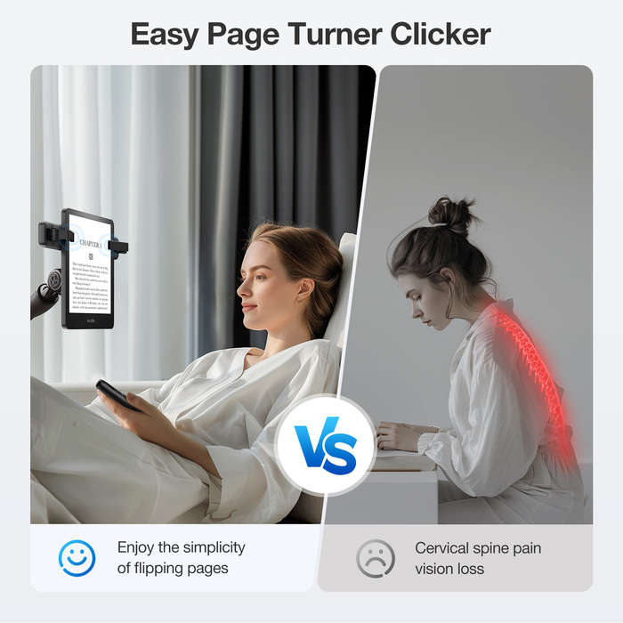 Black - Bakeey SPT-2 2 Clips Remote Control Page Turner Forward & Backward Page Turner Video Recordi