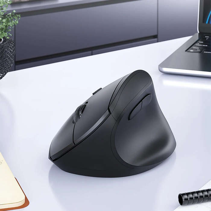 Black - MBlue M206 PRO Wireless Gaming Mouse 800-4000DPI Silent Button Optical Vertical Ergonomic Ga