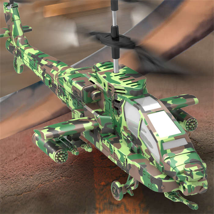 Grey - SQN-040 2.4G 3.5CH Apache AH-64 Armed Combat Remote Control Helicopter RTF