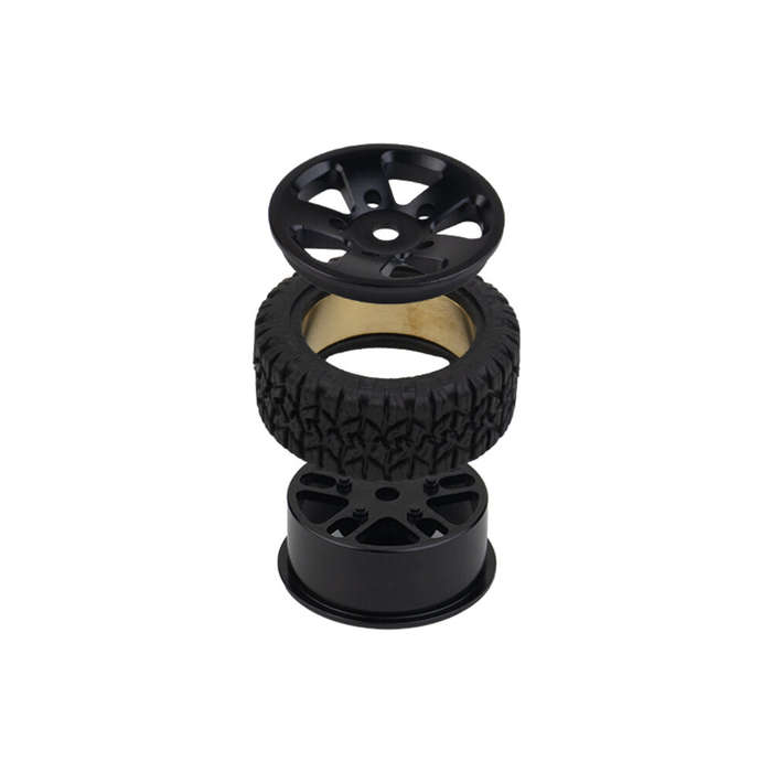 Black - 4PCS Upgraded Metal Wheel Rims Tires for SG PINECONE FORSET 2402 1/24 Off-Road RC Cars Vehic