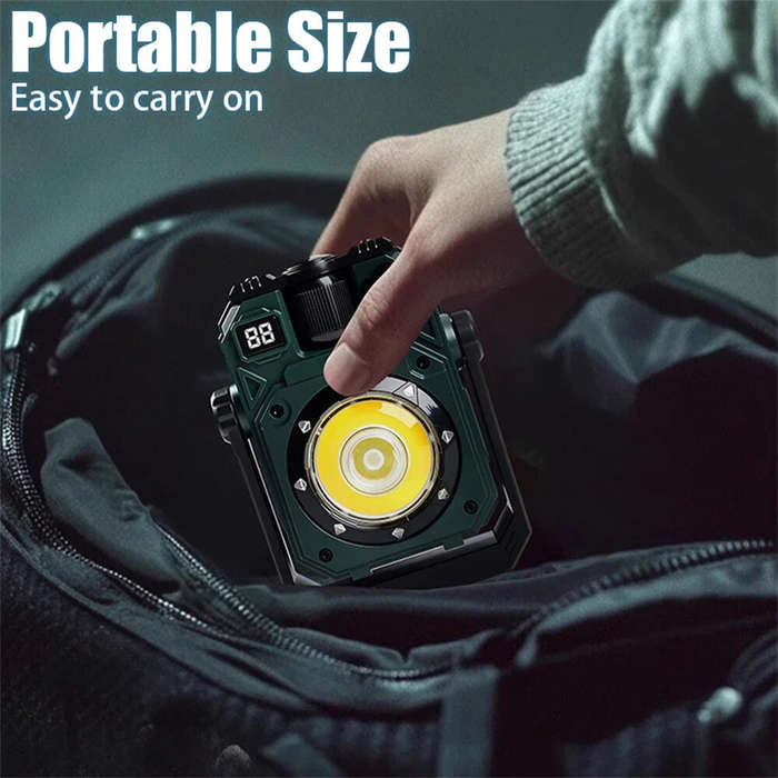 Grey - IPRee Solar Camping Lamp with Magnet & Adjustable Bracket 5 Modes Outdoor Waterproof Lantern
