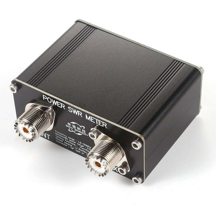 Digital SWR Power Meter 150W 1.6-50MHz USB Type-C High Accuracy Multiple Display Modes Built-in Lith