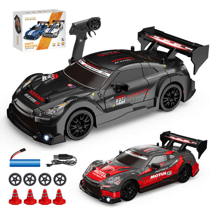 Blue - ENOZE 8601 8602 RTR 1/24 2.4G 4WD 30km/h Drift RC Car GTR High Speed Racing LED Light On-Road