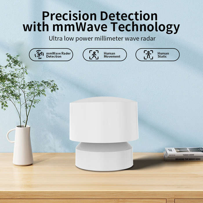 WIFI - Tuya WiFi Zigbe Smart Human Presence Sensor 24G MmWave Radar 130 Wide Perception APP Remote C