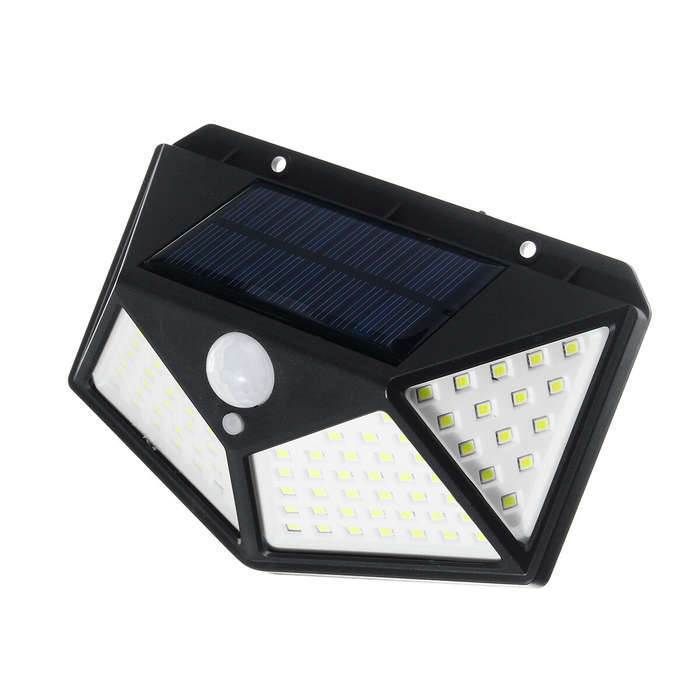 Warm Light - Elfeland 100 LED Solar Power Waterproof IP65 PIR Motion Sensor Solar Light Outdoor Gard