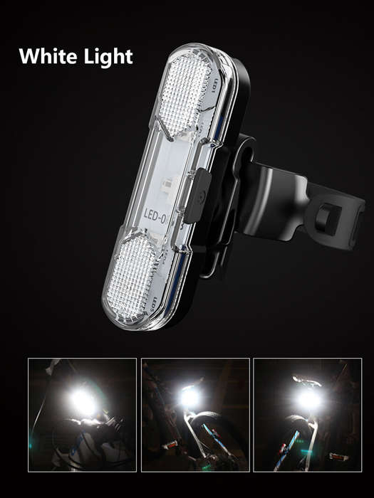 Red - 1PC USB Rechargeable Bike light COB LED MTB Bike Tail light Bicycle Safety Warning Cycling Lig