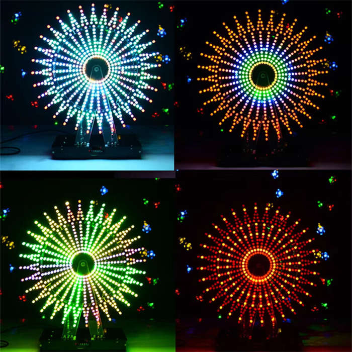 DIY Kit - DIY Electronic Kit 16-layer Colorful Ferris Wheel LED Rotating Ferris Wheel 16 Layer 30cm