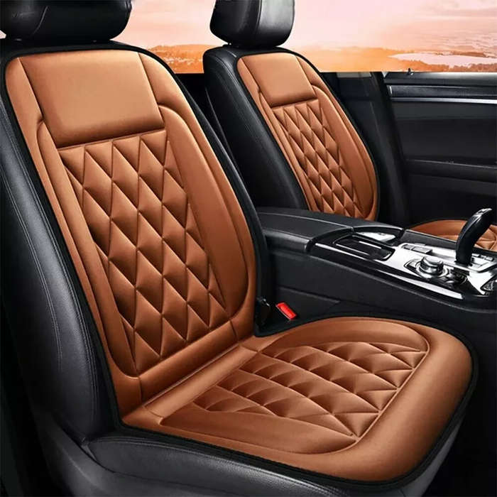 Black - 12V Car Seat Heater Cushion Electric Heated Pad Winter Heated Seat Cover Seat Cushion Consta