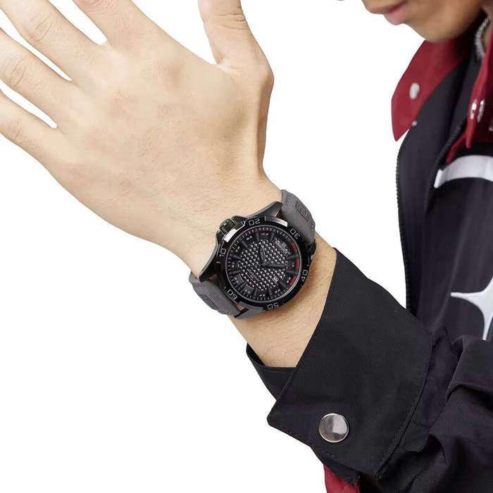 Brown - NAVIFORCE Men Casual Sport Watch Calendar Quartz Wrist Watch Waterproof Shock Resistant Men