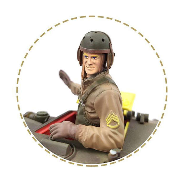 01 - COOLBANK HLC-0003 American Tank Commander Helmet 1938 RC Car Decoration Parts