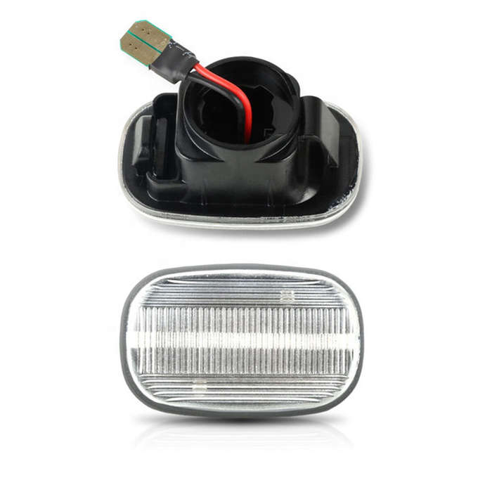Black - Dynamic LED Side Marker Light Repeater Indicator Lamp Turn Signal Pair For Toyota