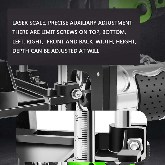 Green - Woodworking Slotting Machine Bracket Wood Trimming Machine Bracket Aluminum Alloy Wood Trimm