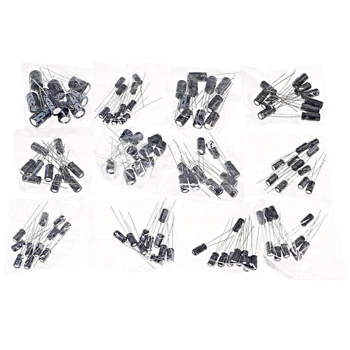 120PCS - Electrolytic Capacitor Assortment Kit 12 Values 0.22F to 470F 120 Pcs Radial Lead 16V-50V 1