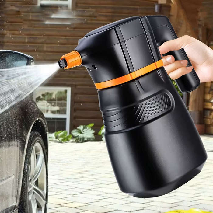 White - 2L Electric Foam Sprayer with USB Charge, 6000mAh Pressurized Sprayer for Home, Garden and C